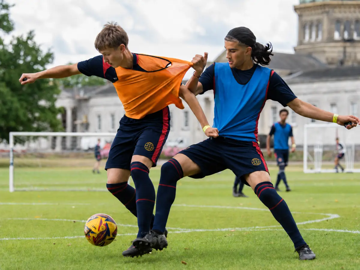 Global United players in a training exercise at Haileybury